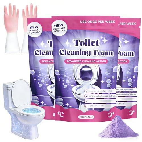 Wc-Reiniger 2026 Neu Wc-Schaumreiniger Toilettenreiniger Toilet Cleaning Foam Kraftvolle Kalkentfernung für Strahlend Saubere Toilette 3pc