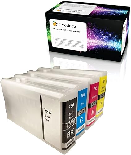 OCProducts - Cartucho de tinta remanufacturado de repuesto para Epson 786 para Workforce Pro WF-4630 WF-4640 WF-5110 WF-5190 WF-5620 WF-5690 negro OCProducts - Cartucho de tinta remanufacturado de repuesto para Epson 786 para Workforce Pro WF-4630 WF-4640 WF-5110 WF-5190 WF-5620 WF-5690 negro