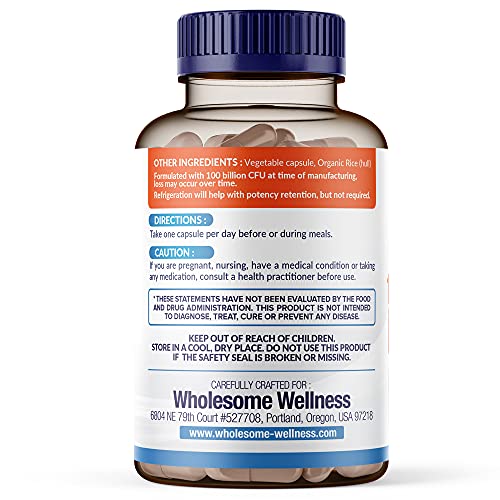 Organic Probiotics 100 Billion CFU, Dr Formulated Probiotics for Women, Probiotics for Men and Adults, Complete Shelf Stable Probiotic Supplement with Prebiotics & Digestive Enzymes; 30 Capsules