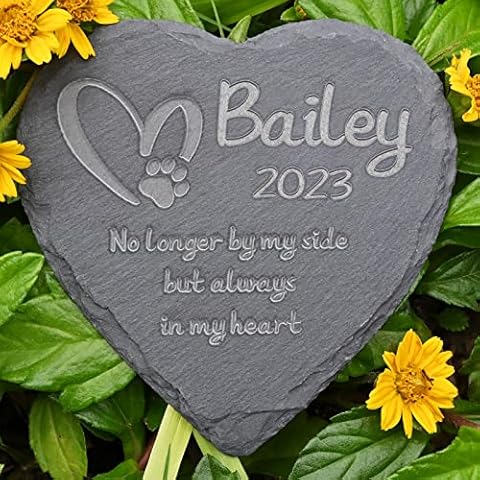 VAPCUFF Personalized Memorial Stones, Cat Memorial Gifts, Dog Memorial Gifts for Loss of Dog, Loss of Cat Sympathy Gift, Dog Passing Away Gifts, Dog Bereavement Gifts, 4''×4''/10×10cm Cover