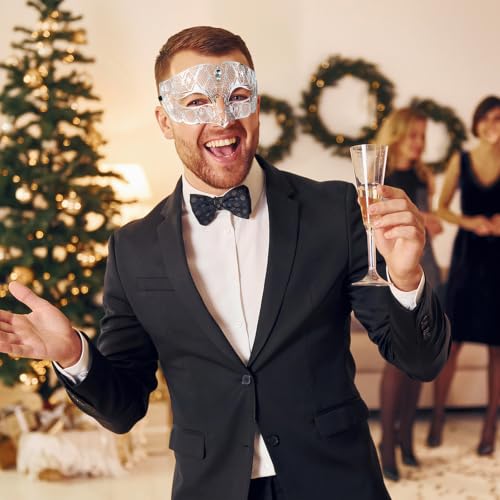 Image of Coddsmz Couples Venetian Masquerade Mask Set Luxury Style Princess Party Mask for Couples Women and Men Mardi Gras Masks