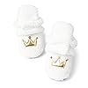 Babelvit Newborn Baby Boy Girl Soft Fleece Booties Stay On Infant Slippers Socks Shoe Non Skid Gripper Toddler First…