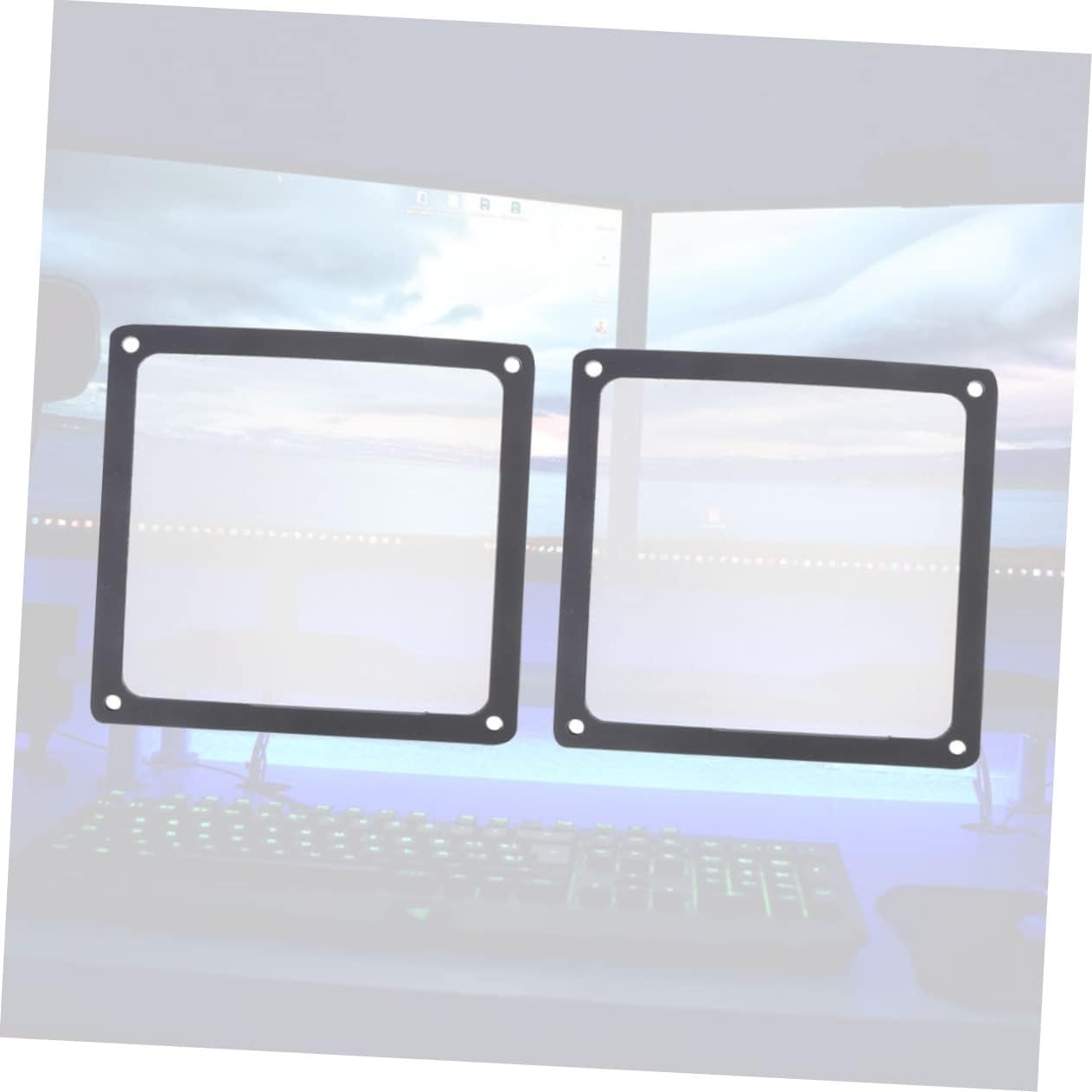 2pcs Magnetic Mesh Fan Filter Cover Computer Fan for Home Office School Easy to Clean Washable