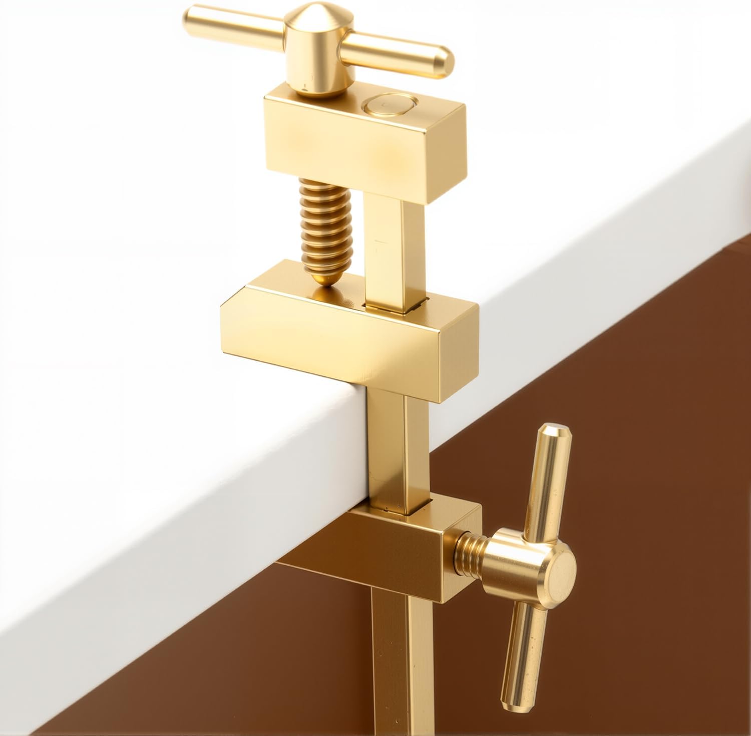 Chiloskit Solid Brass Miniature Bar Clamps Woodworking Clamps with Knurled Tightening Screws (120MM/4.7")