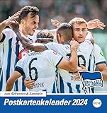 Hertha BSC Postkarten-Kalender 2024. Fußball-Fans aufgepasst! Der kleine Kalender zum Aufstellen oder Aufhängen mit Postkarten zum Sammeln und Verschicken. Must Have für jeden Hertha-Fan.