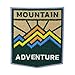 Finally Home Adventure Collection: Mountain Adventure Berge verde con sole, toppa termoadesiva da esterni, per le serate all'aperto, per le escursioni, le toppe da stiro, adatte anche per zaini