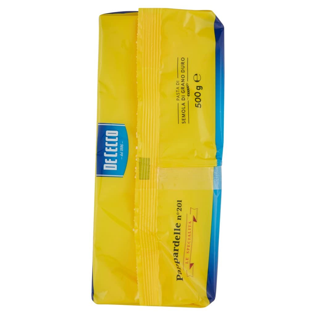Italian Gourmet Pappardelle N°201 Pasta italiana aus Italien 20 x 500g | Breite Hartweizen-Bänder, trafila ruvida per sughi ricchi, ideale für Ragù, Gesamtnettogewicht 10 kg + Kostenlos Polpa 400g