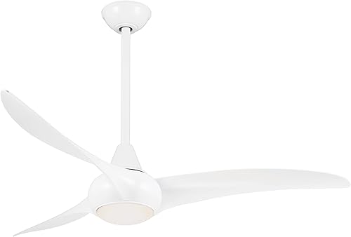 Ventilador de techo Minka-Aire F844-WH con movimiento ligero color blanco de 52 pulgadas con mando a distancia