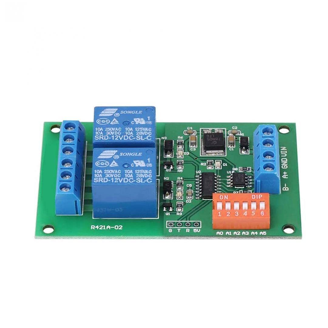 Buy Relay Module 2 Channel Relay Board RS485 MODBUS RTU AT Dual Command