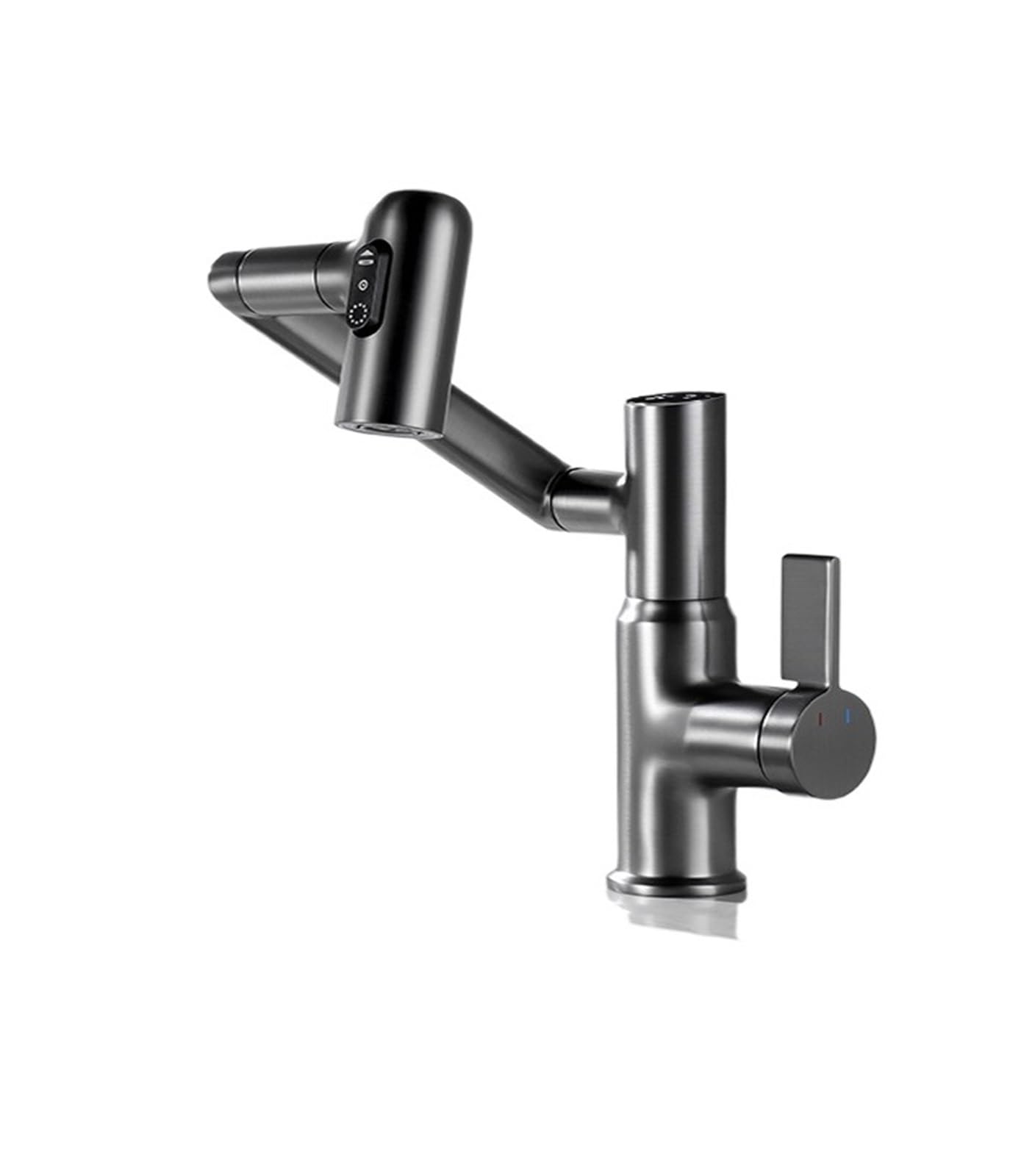 Gqnblvhzupdm Tap -Grey Kitchen Faucets, Kitchen Faucet Smart Digital Display Rocker Bathroom Sink, Washbasin Tap Motorhome And Scrape Wash(Tap -Grey)