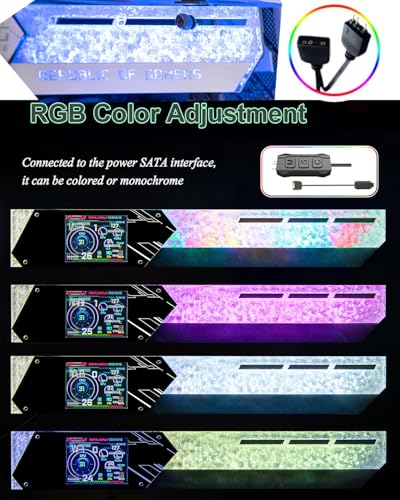 Soporte RGB para tarjeta gráfica con pantalla de 2.2 pulgadas miniatura 3