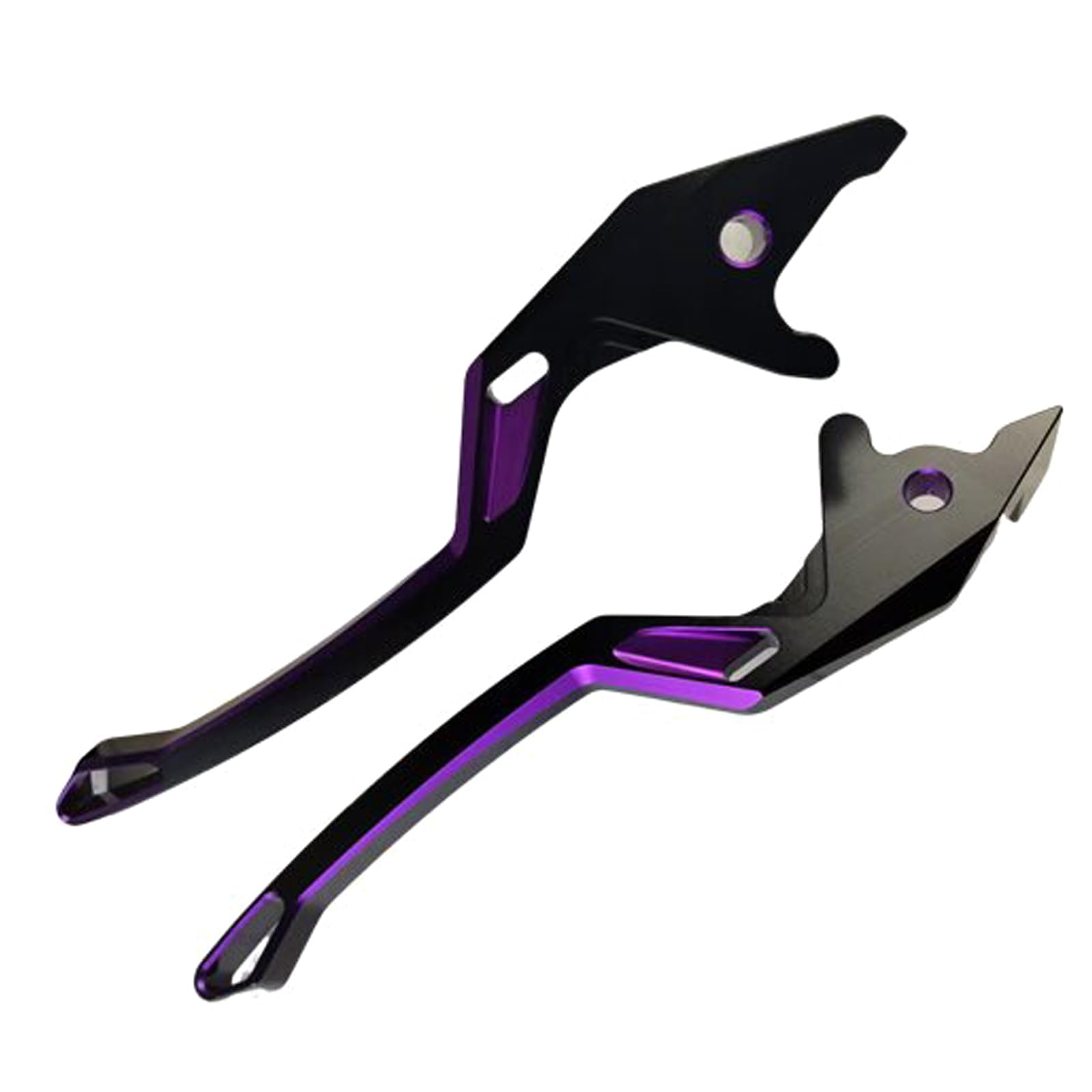 Fazvncv Purple Machined Motorcycle Brake Lever Set Featuring Synchronized Disc Control And Full Rotation Adjustable For Scooters Motorcycle Grip Brake Lever