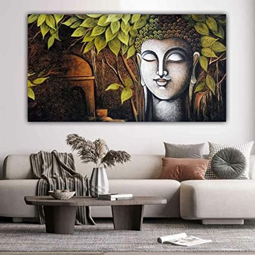 The Seven Colours Lord Buddha Painting Canvas wall Frame | Canvas ...