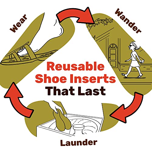 Wool Flat Shoe Insert for Sandals & Sockless Shoes, Comfortable Shoe Insoles with Sweat-Absorbent Natural Fiber & Non-Slip Silicone Grip, Wide-Cut Foot Soles for Men & Women, Brown, Size 45 - SoxsolS3