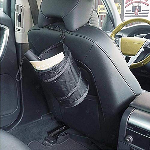 Patabit Paniers de rangement de voiture | Organisateur de voiture, poubelle, poubelle de voiture, pliable, tissu imperméable, dimensions 16 x 20 cm Cover