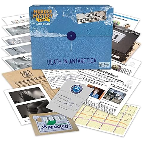 Murder Mystery Party, Death in Antarctica, Case File Game for 1+ Players, Ages 14 and Up Cover