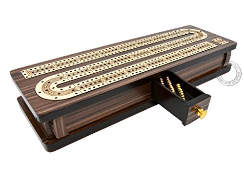 Tablero de Cribbage Continuo de Madera 12 pulgadas 3 jugadores miniatura 3