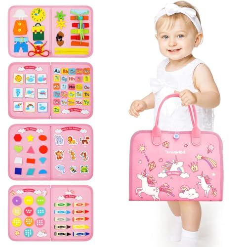 Image of PATPAT Busy Board for Toddlers 1 2 3 4 Years Old, Busy Book for Comprehensive Preschool Educational Playing