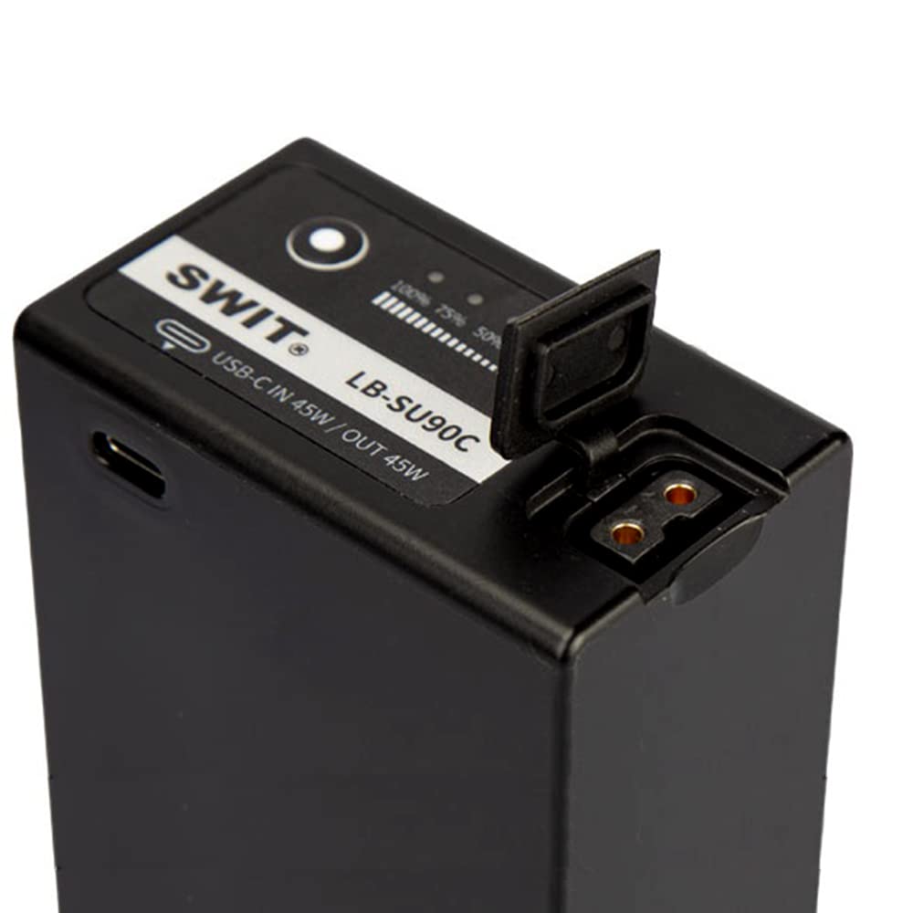 Batteria SWIT LB-SU90C BP-U, capacità 90W/6.2Ah batteria per fotocamera serie BP-U, D-tap e USB-C con protezione multi-circuito