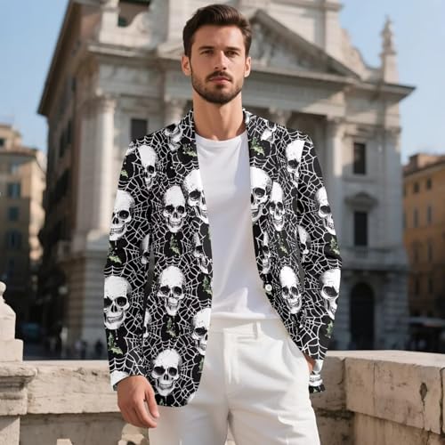 Men Blazer Summer Sports Suit Jacket with 2 Pockets Casual One Button Sport Coat Lapel Outfits S-5XL2
