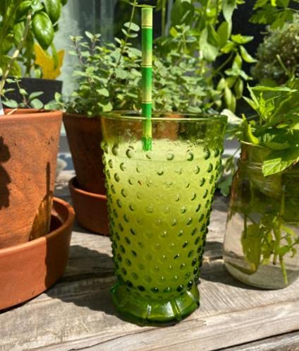 Alink Bamboo Print Paper Straws, Biodegradable Disposable Party Drinking Straws For Juices, Shakes And Smoothies, Pack Of 100 #TOP4