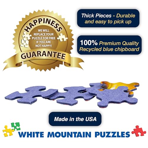 Rompecabezas White Mountain de 1000 piezas: Costa de Nueva Inglaterra, 'I Love Maine', piezas grandes, regalo para adultos y familia, 24" x 30" miniatura 6