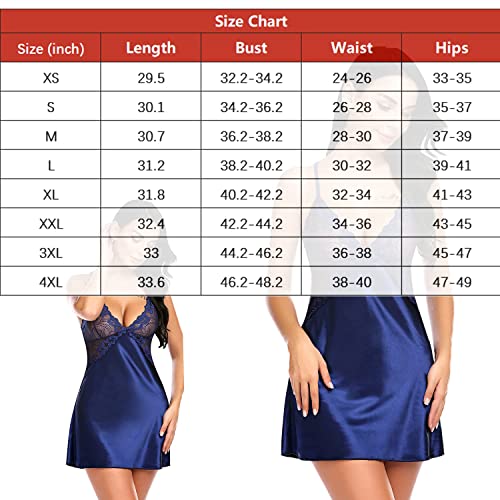 Image of Hot Night Dresses for Women | Sexy Babydoll Dress for Honeymoon | Stylish,Short,Sexy Babydoll for Ladies (2222) (XX-Large, Navy Blue)