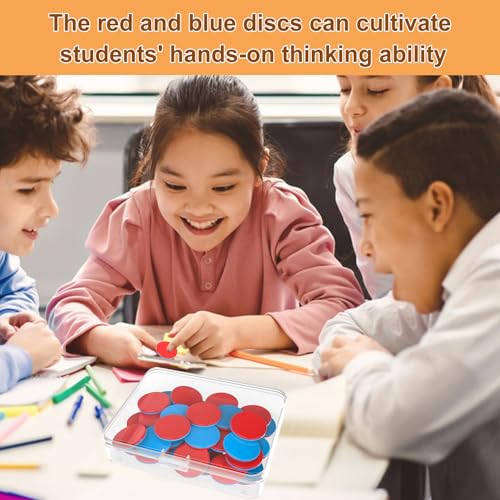 50 Stück Wendeplättchen Rot Blau Kunststoff Rechenplättchen Grundschule Wendeplättchen Mathe Rechenhilfe Zählchips Perfekt Zum Addieren Subtrahieren Sortieren