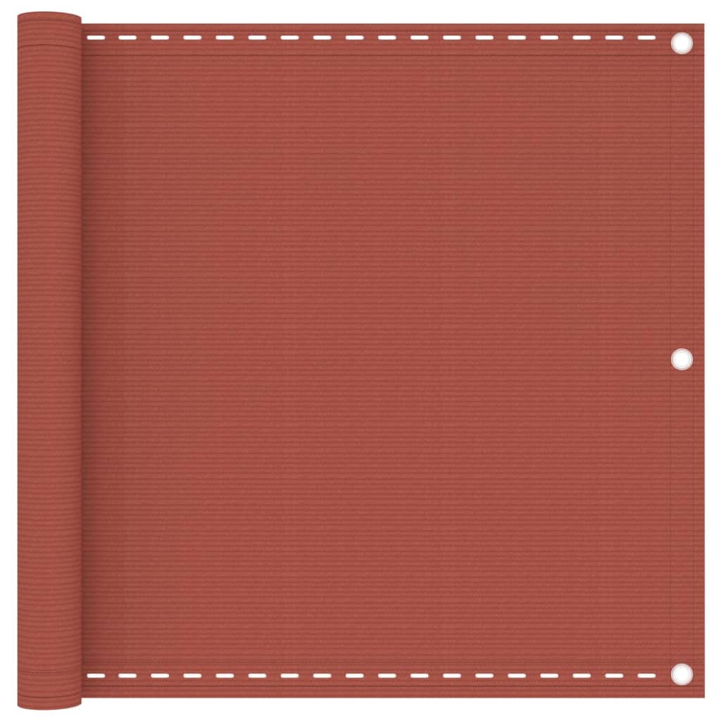 vidaXL Balcony Screen Terracotta 90x600 cm HDPE — image 1