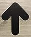 Flechas Adhesivas Para el Suelo Pack de 32 uds Tamaño 16x19 Cm Pegatina Direccional Marcaje Sentido de la Marcha (NEGRO)