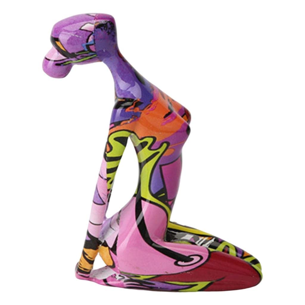 Espositori da Esposizione Statua di Donna Yoga Decorazione Figurine Artigianali per Accenti Decorativi per la casa Decorazione per Soggiorno Camera da Letto Libreria Porta TV - Co