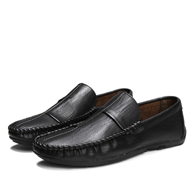 Men's Loafers Shoes Round Toe PU Leather Loafer Shoes Flexible Slip Resistant Comfortable Casual Slip-on3