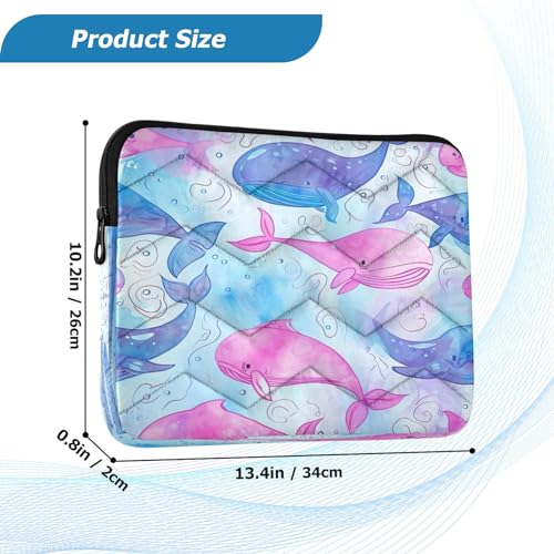 Funda para laptop 13-14 pulgadas impermeable con diseño de ballenas miniatura 3