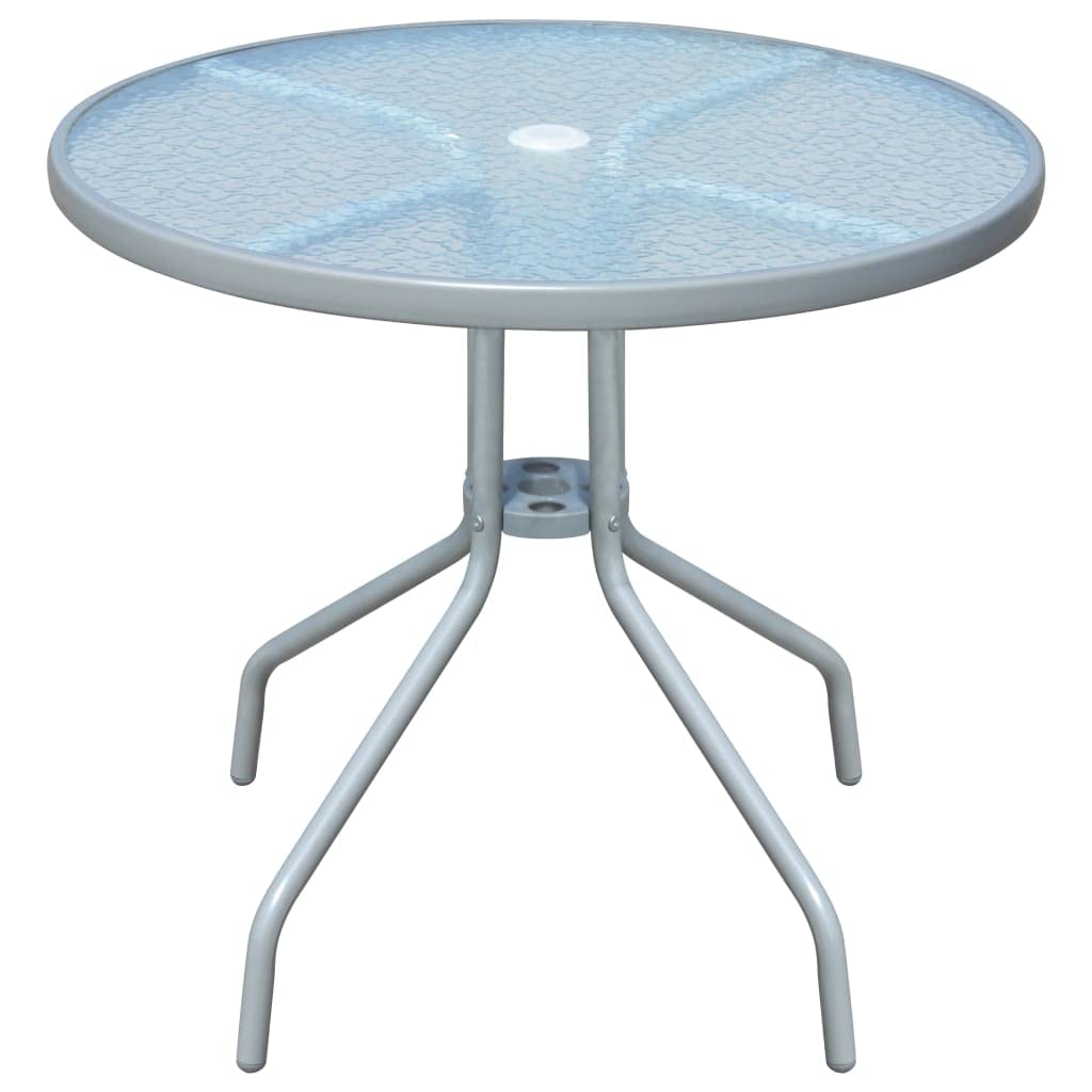 Juego de 4 sillas de jardín con mesa de metal y mesa de metal para 4 personas, mesa de jardín con 4 sillas de jardín, resistente a la intemperie, de acero, color negro