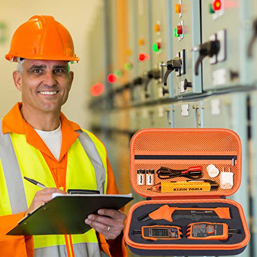 Hesplus HPEV125-BLACKORANGE Hard Case For Klein Tools Et310 Ac Circuit Breaker Finder Electric Tester & 80041 Outlet Repair Tool Kit & Rt250 Gfci Outlet Tester And Accessories Electrical Tools Storage Organizer Bag thumb #7