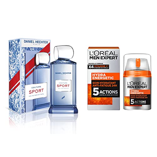 DANIEL HECHTER Coffret Cadeau Homme - Daniel Hechter Eau de Parfum Couture Sport + Un Soin Hydratant Anti-Fatigue 24H
