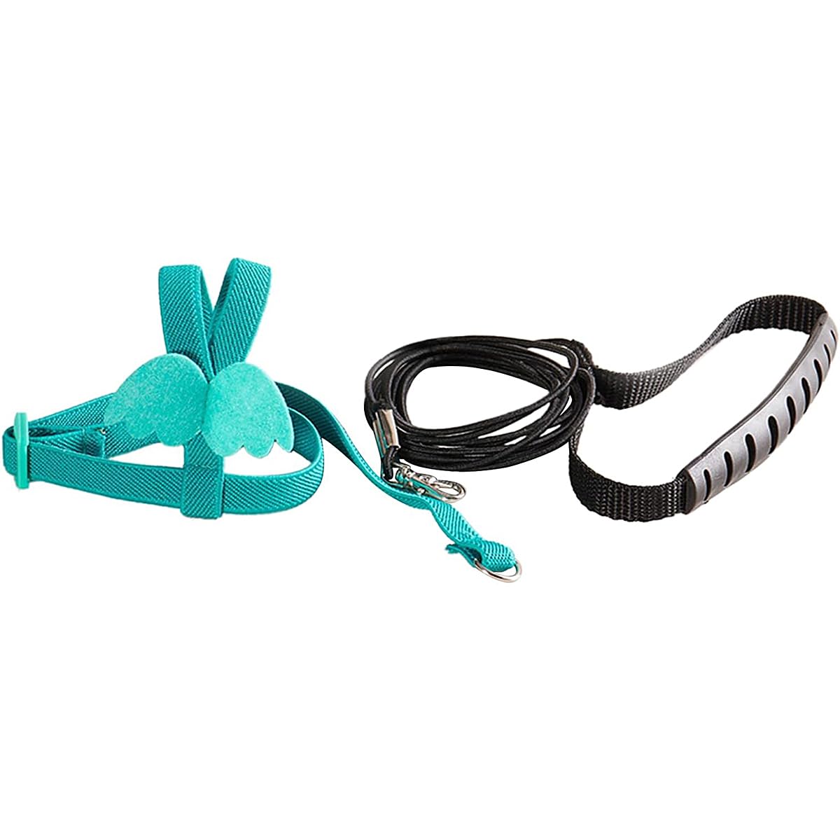 1 Ensemble de Corde d'entraînement au vol pour Oiseaux en Plein air, kit de Harnais et de Laisse pour Oiseaux, Harnais réglable pour Animaux de Compagnie (Bleu Clair)