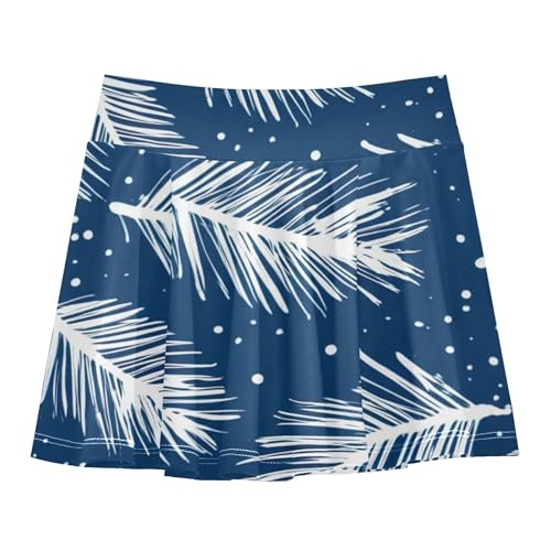 Feather Blue Athletic Shorts for Girls Skorts Tennis Skirts for Kids Floral School Skirt 3t