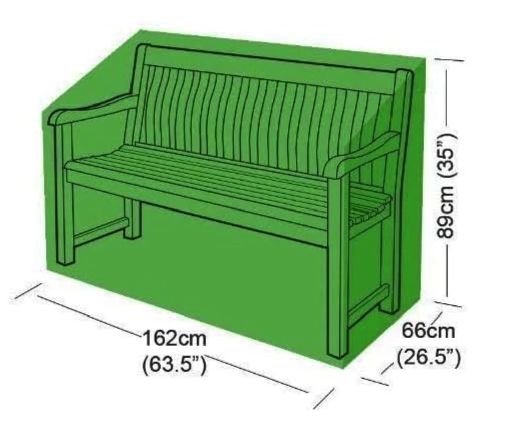 ALAYSTAR Heavy Duty Water Resistant Outdoor 3 Seater Bench Cover- This Bench Cover Ideal For Garden And All Year Round Use- Simple To Clean UV Resistant Tear Resistant - Image 2