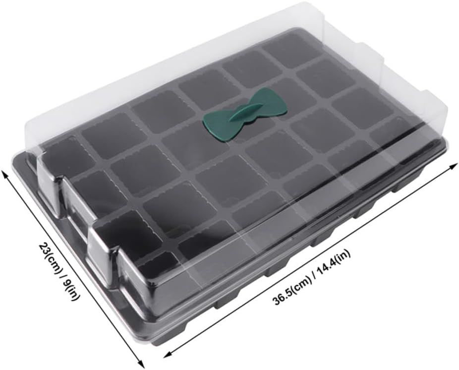 UPKOCH 3 Sets 24-Cell Seedling Starter Trays Plant Germination Boxes Plastic Nursery Planting Cases for Indoor Gardening and Seed Propagation