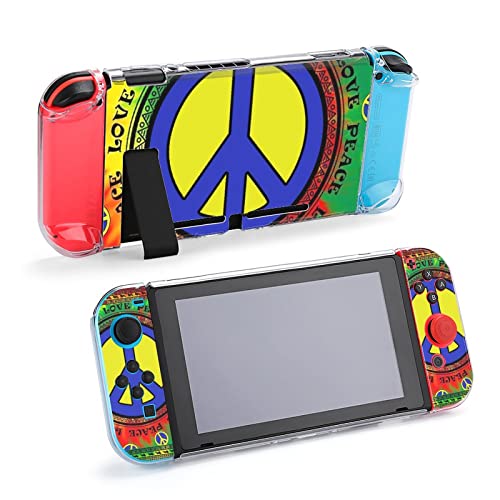 WONLOG Nintendos Switch Case Tie-dyed Peace Switch Case Dockable Durable Switch Case Anti-Fall-Scratch Hard Nintendos Switch Cover Switch protective Case Protector Handheld Grip for Switchs
