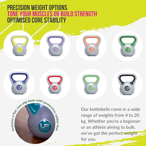 Ufw0804 Kettlebell en Vinyle Unisexe, Jaune, 4 kg – Image 6