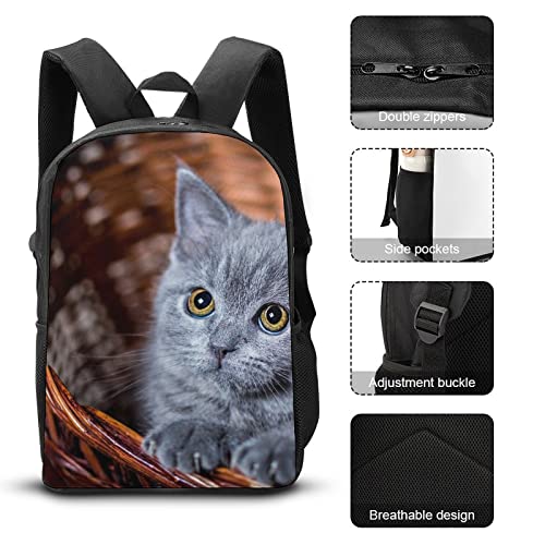 Sac à dos chat 17 pouces de l'école aux sorties du week-end pour filles et garçons