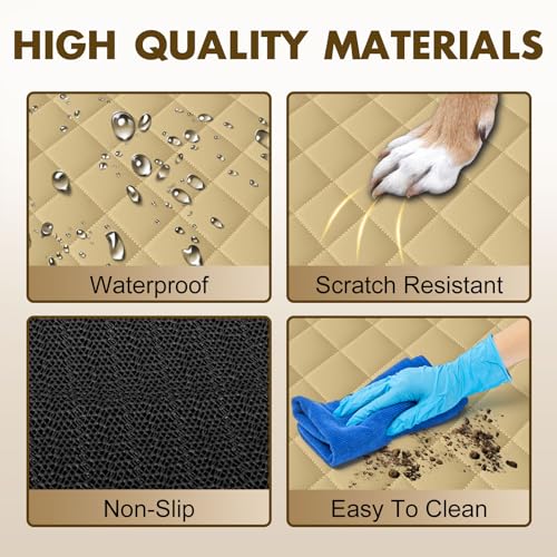 Image of NECKORY Backseat Cover for Dogs, Waterproof and Non-Slip Pet Bench Seat Covers, Car Seat Protector f
