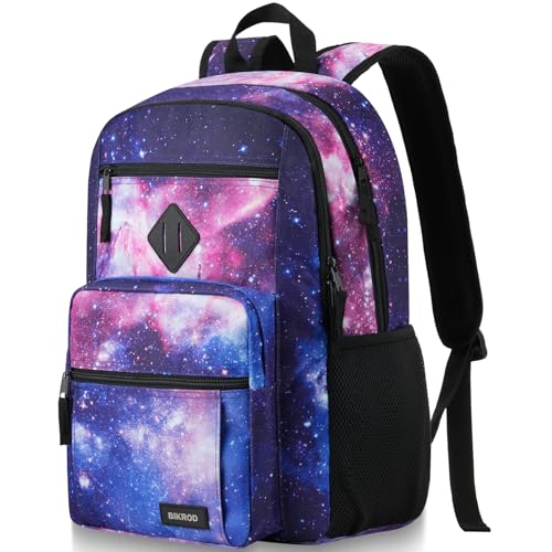 BIKROD Boys and Girls Backpack for School, Lightweight Casual High School Bookbag, Daily-use Travel Laptop Backpack for Women and Men, Fits 15.6 Inch Notebook