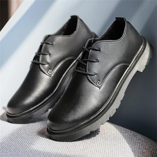 Men's Classic Lace Up Leather Dress Oxford Shoes Soft Toe Comfortable Business Casual Formal Slip Resistant Versatile for Office Party Daily Wear2