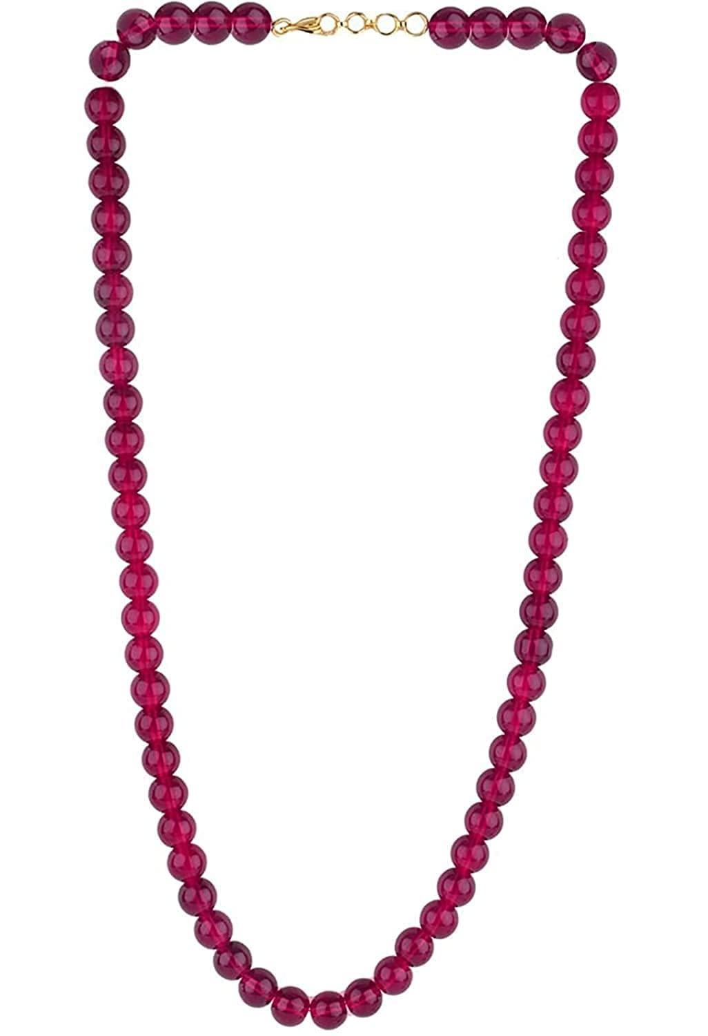 Resho Fashion Cube - Red Crystal/Glass Gemstone Beads 1 Layer Necklace Round Smooth Single String Red Colour Mala for Girl and Women Fashion Jewellery (B0BFBVVK3R) Amazon Price History, Amazon Price Tracker