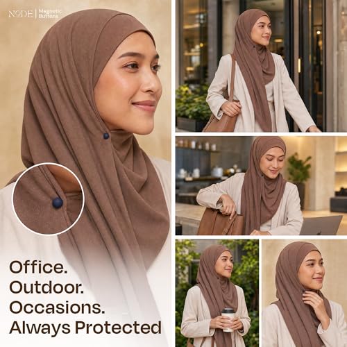 Image of NODE Hijab Magnets | Magnetic Hijab Pins for Women | Strong Hold Hijab Magnet for Scarves | Pinless & Painless Magnetic Pins for Hijab | No Snag, Stylish & Multi-Use | Durable & Lightweight