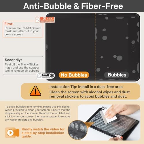 Image of CoBak Clear Case with 3-Pack Anti-Glare Matte Screen Protectors for 7 inch E-Book Reader- Lightweight Scratch-Proof Silicone Cover & Fine-Grit PET Film, Full Protection