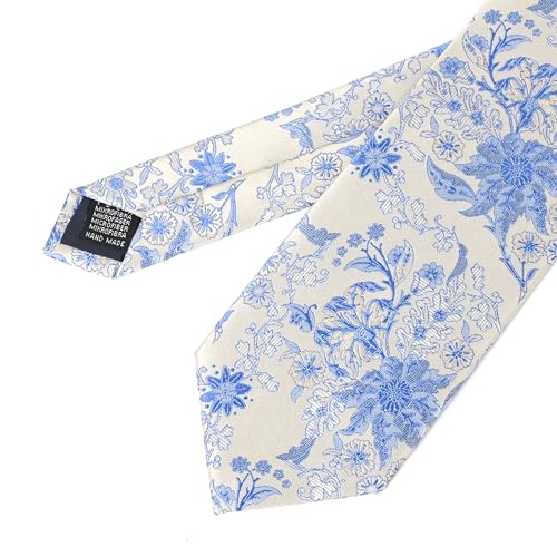 Image of Men's Tie Set with Pocket Square, Cufflinks and Gift Box | 100% microfiber; tie 59 x 3.15 in; square 10 x 10 in; gift box included